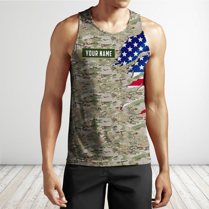 Remembrance The United States Camo Soldier 3D print shirts