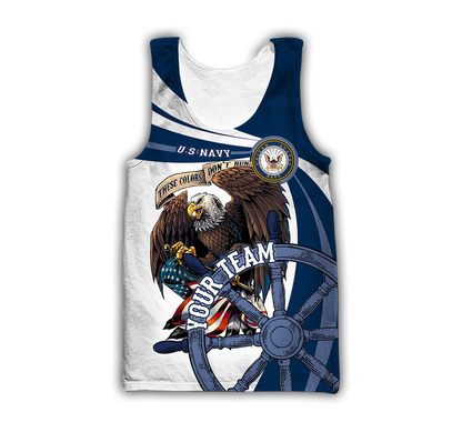 Custom name US Navy Veteran Team Boat 3d printed shirts Proud Military NTN18052105