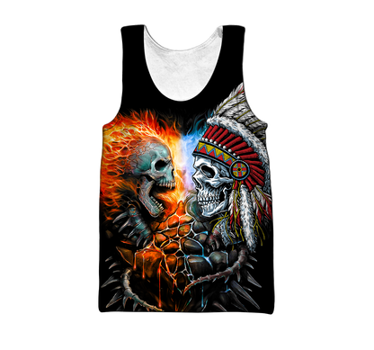 Lightning Skull And Native Hoodie For Men And Women