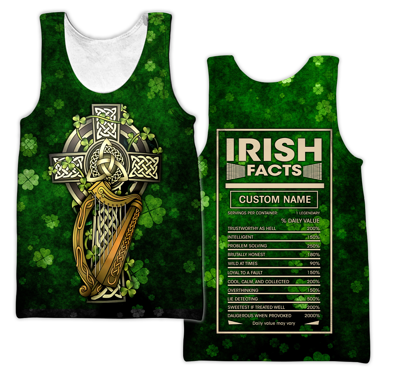 Irish Facts 3D All Over Printed Unisex Shirts PD03022101