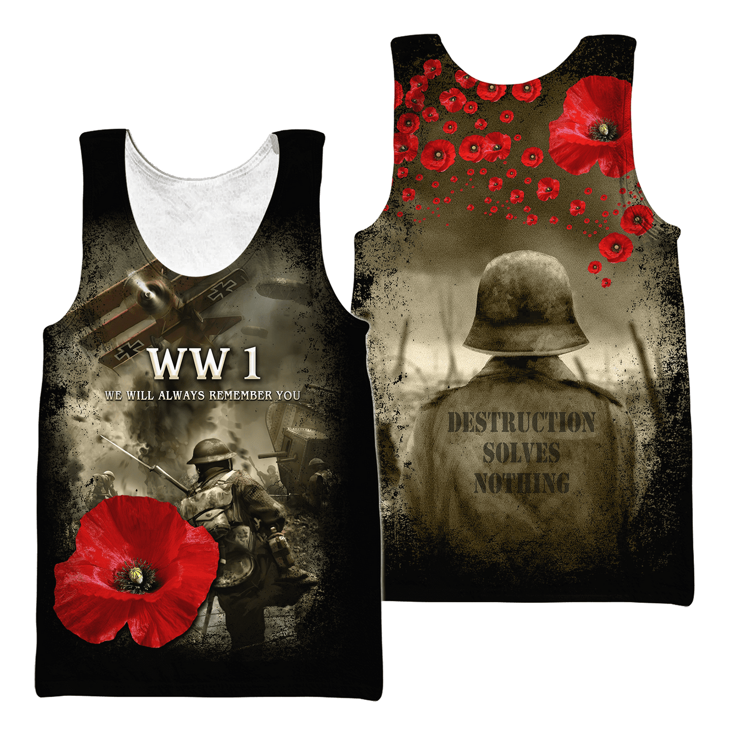Remembrance Day Lest We Forget 3D All Over Printed Unisex Shirts