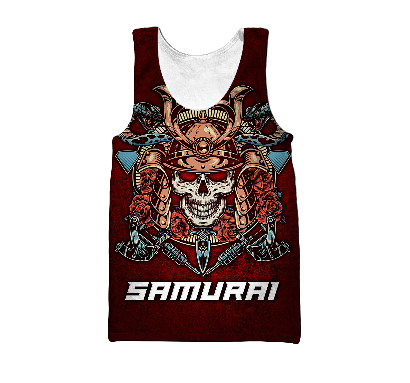 Premium Unisex All Over Printed Samurai Skull Shirts MEI