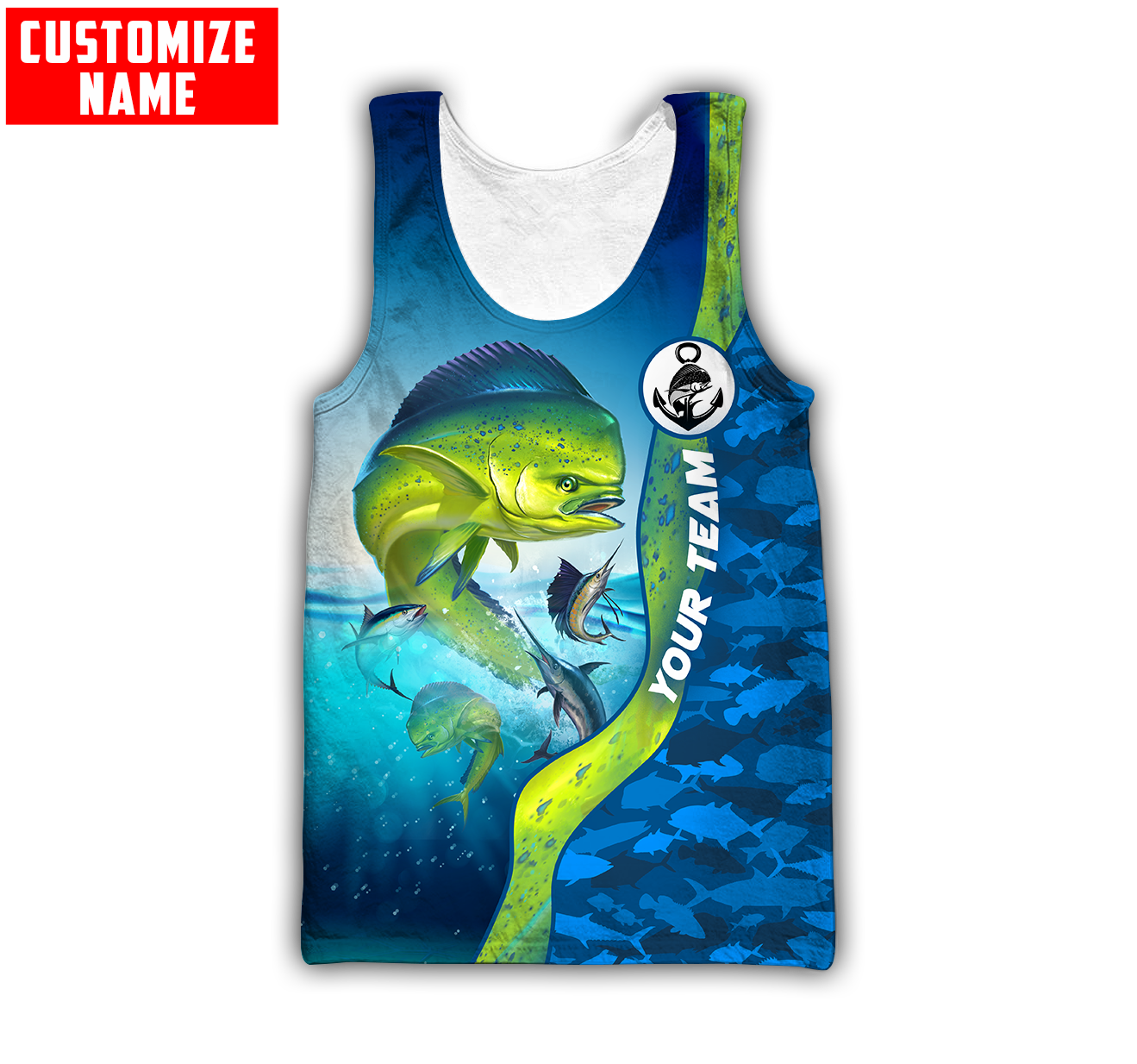 Custom name Mahi mahi fishing Team Billfish 3D Design Printed Shirts