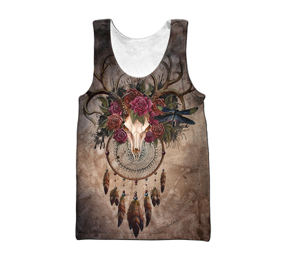Deer Native American Culture 3D All Over Printed Unisex Shirts