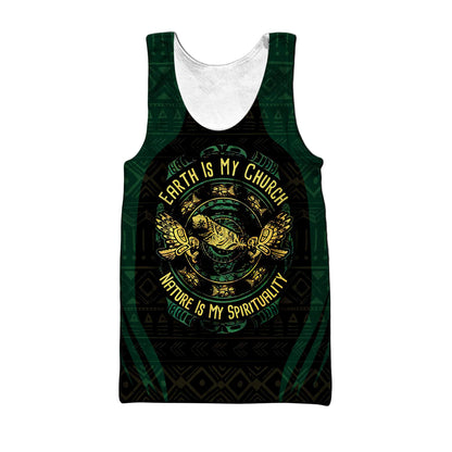 Customized name Native Earth Is By Church  3D All Over Printed Shirts