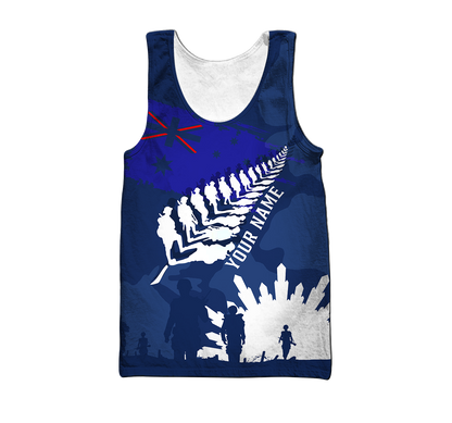 Personalized Name Anzac Day 3D All Over Printed Unisex Shirts