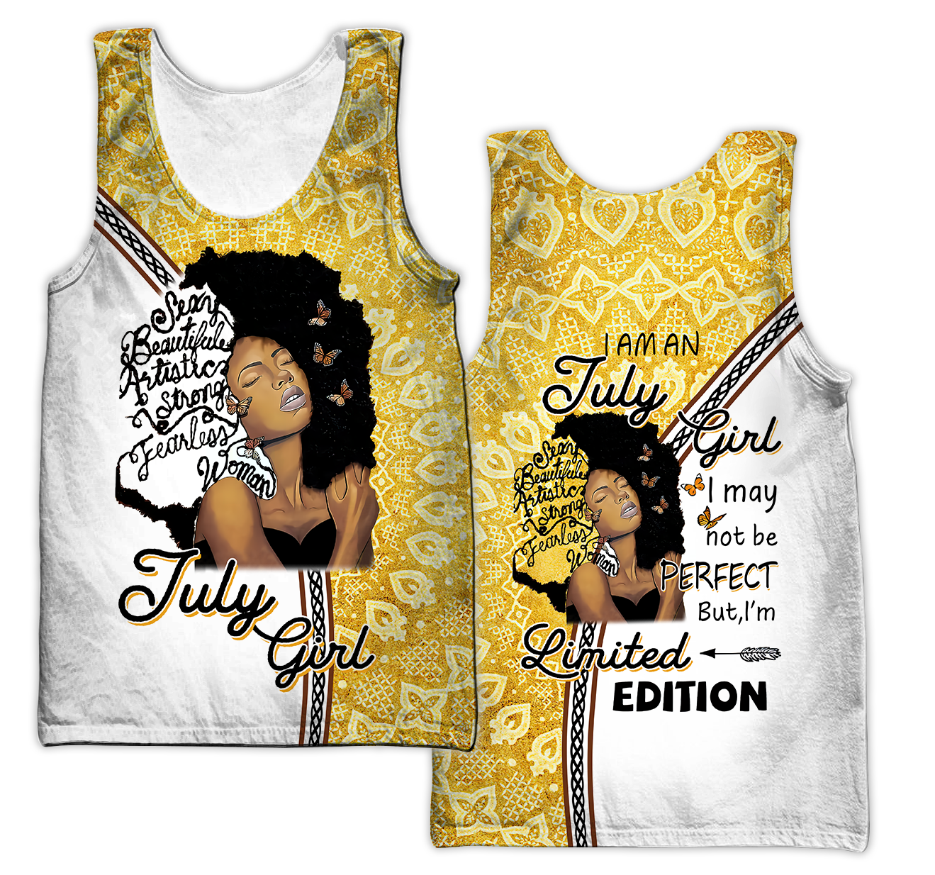 July Girl Personalized  Name 3D All Over Printed Hoodie