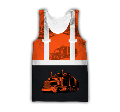 Premium Customized Name 3D All Over Printed Unisex Shirt For Trucker