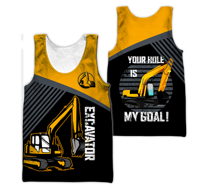 Custom Name XT Excavator 3D Printed shirts