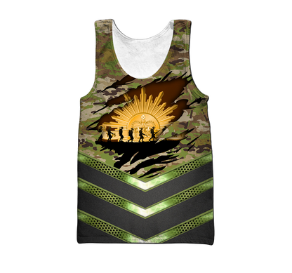 Premium Personalized Australian Army 3D Printed Unisex Shirts TN