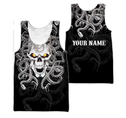 Customize Name Snake Skull Hoodie For Men And Women SN27032101