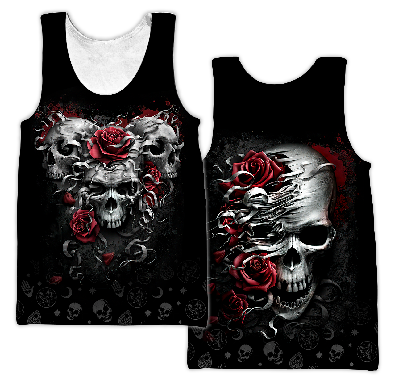 Heart Of Roses Skull Hoodie For Men And Women TNA13032107