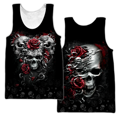 Heart Of Roses Skull Hoodie For Men And Women TNA13032107