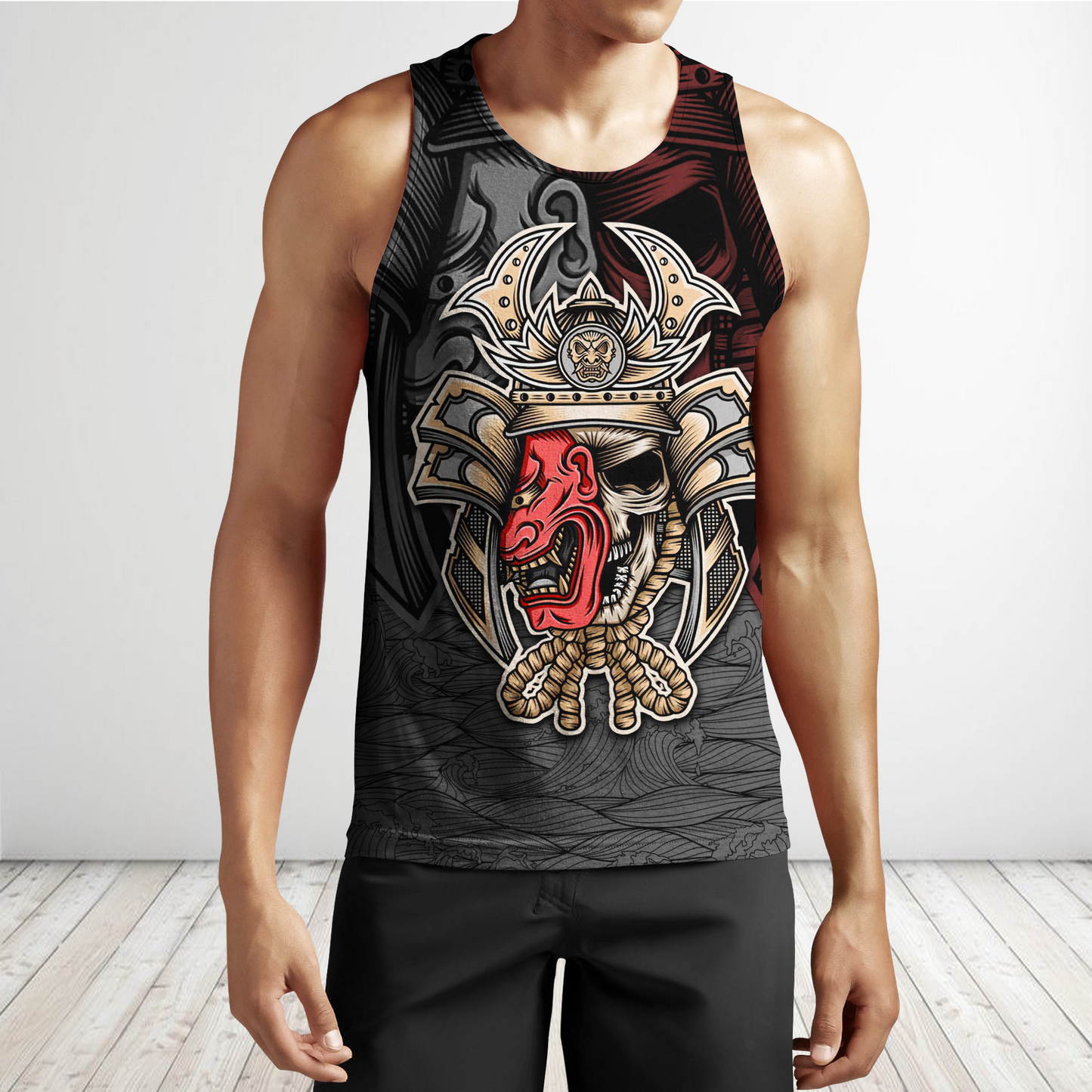 Premium Personalized 3D Printed Oni Samurai Shirts