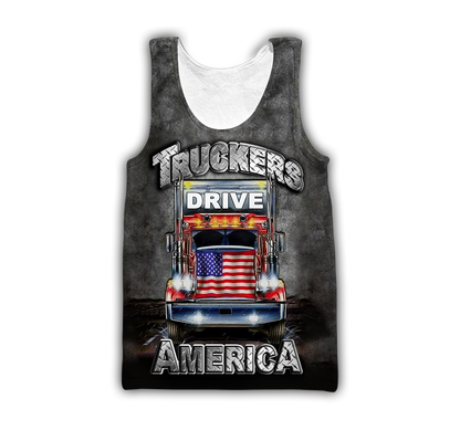 Premium Customized Name 3D All Over Printed Unisex Shirt For Trucker