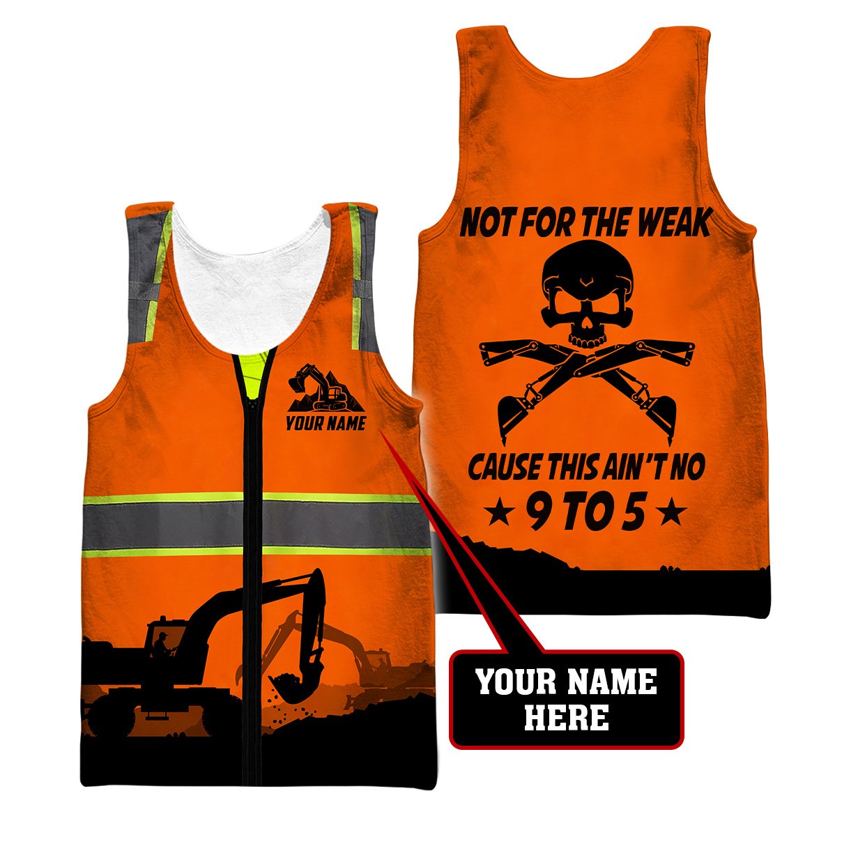 Premium Personalized 3D Printed Excavator Operator Not For The Weak Shirts MEI