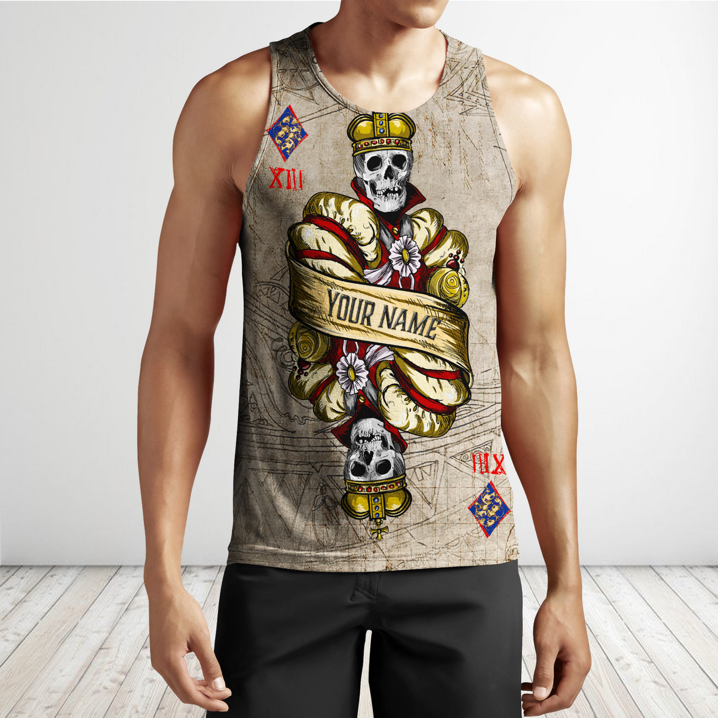 Customize Name Poker King Skull 3D All Over Printed Hoodie Shirts For Men And Women MH09122005ND