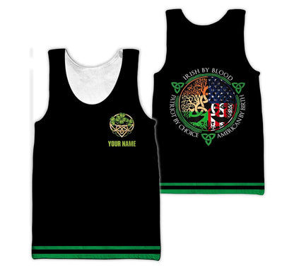 3D All Over Printed Irish  St Patrick Day  Unisex Shirts Custom Name XT