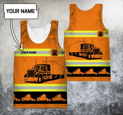 Personalized Name Trucker 3D All Over Printed Shirts For Men and Women