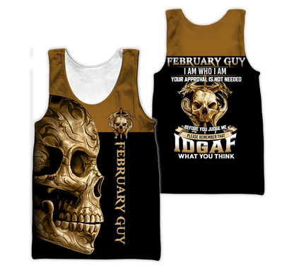 February Guy Skull 3D All Over Printed Shirts For Men and Women MH1012200S2