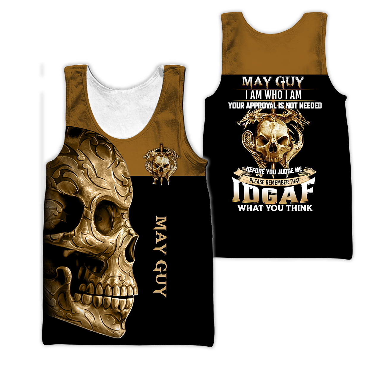 May Guy Skull 3D All Over Printed Hoodie