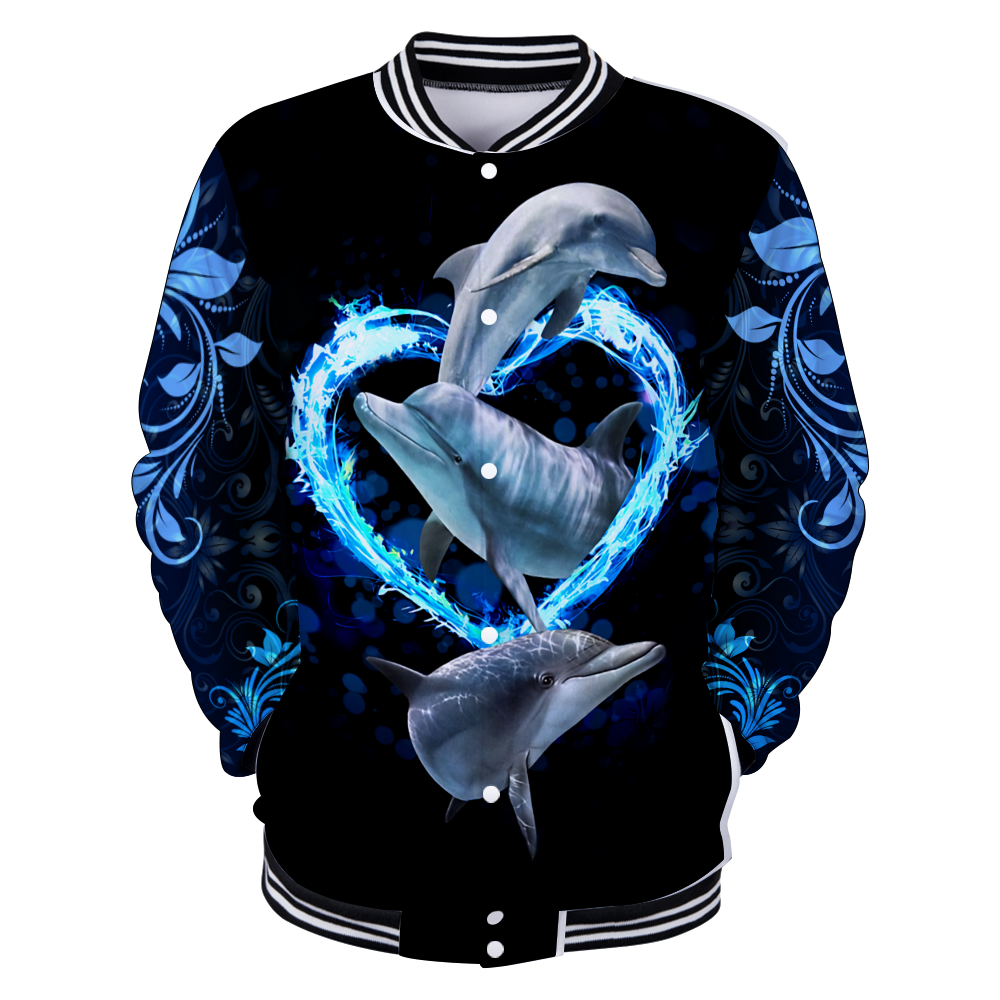 Dolphin 3d hoodie shirt for men and women HG HAC180301-Apparel-HG-Baseball jacket-S-Vibe Cosy™