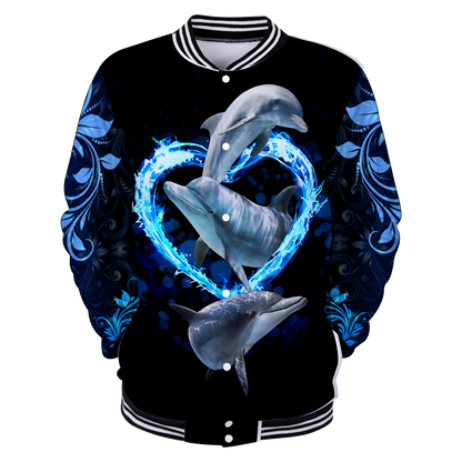 Dolphin 3d hoodie shirt for men and women HG HAC180301-Apparel-HG-Baseball jacket-S-Vibe Cosy™