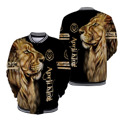Custom Name April King Lion  3D All Over Printed  Unisex Shirts