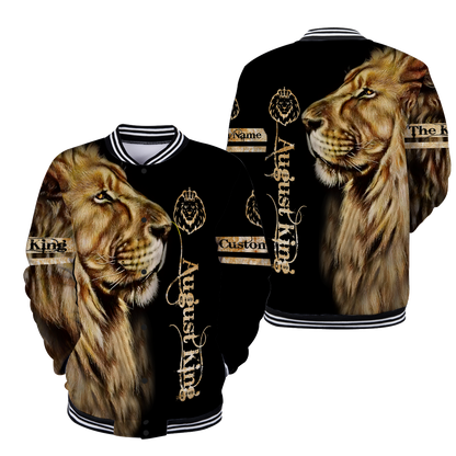 Custom Name August King Lion 3D All Over Printed Unisex Shirt