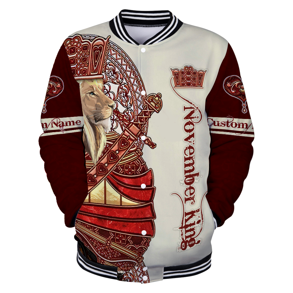 Custom Name November King Lion 3D  All Over Printed Unisex Shirts