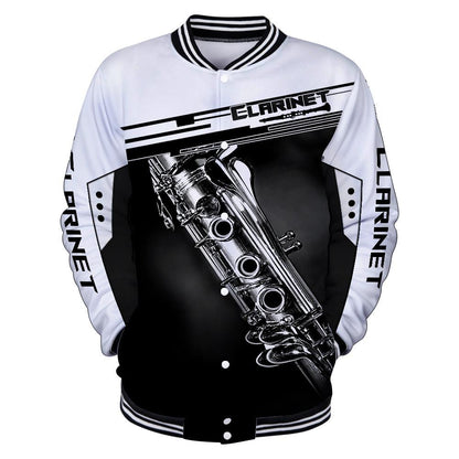 Clarinet music 3d hoodie shirt for men and women HG HAC31201-Apparel-HG-Baseball jacket-S-Vibe Cosy™