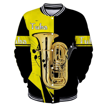 Tuba music 3d hoodie shirt for men and women HG HAC19121-Apparel-HG-Baseball jacket-S-Vibe Cosy™