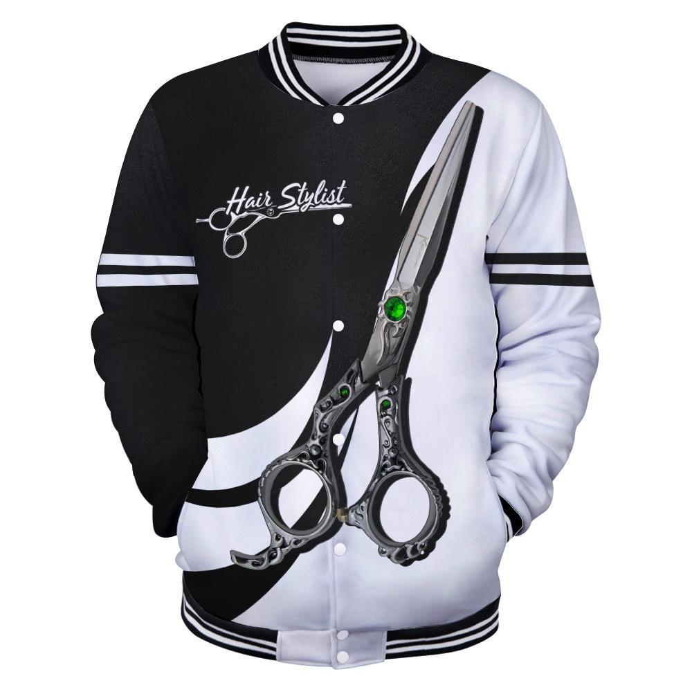 Hair stylist 3d hoodie shirt for men and women HG HAC130205-Apparel-HG-Baseball jacket-S-Vibe Cosy™