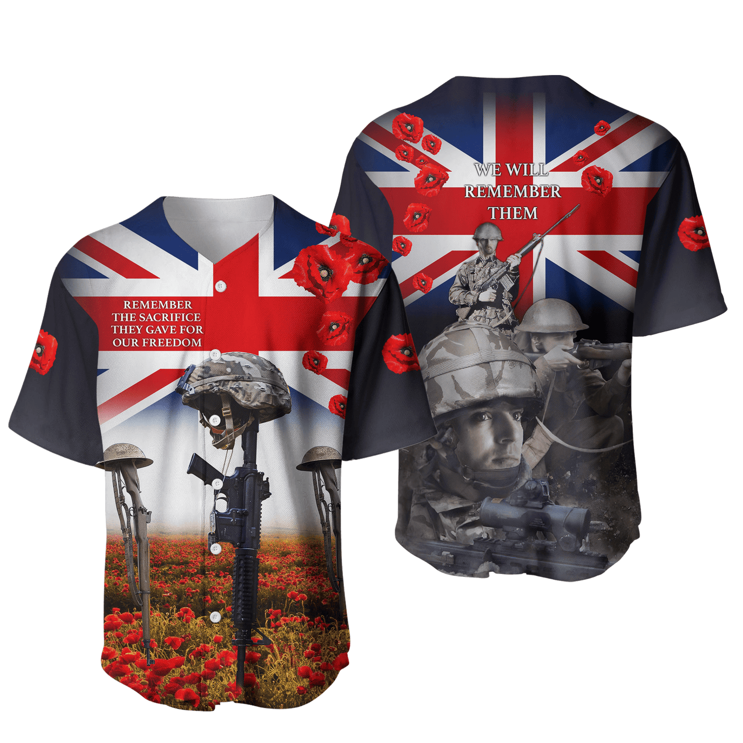 Remembrance Day Lest We Forget 3D All Over Printed Unisex Shirts