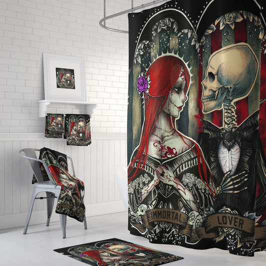 Immortal Lover Set-6teenth Outlet-Combo Shower Curtains + Towel + bath mats (20% OFF)-Vibe Cosy™