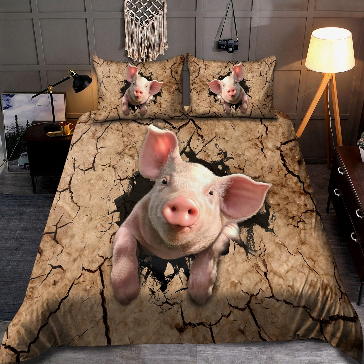 Love Pig Bedding Set DQB07232011-Quilt-TA-Twin-Vibe Cosy™