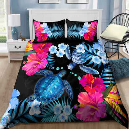 Amazing Turtle Hibicus Bedding Set