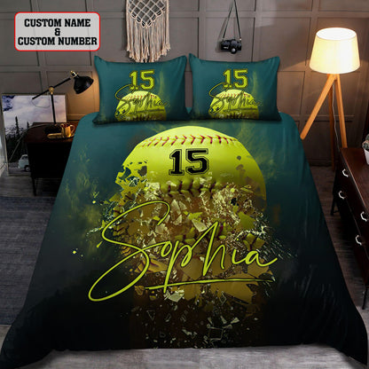 Softball custom bedding set AM092023