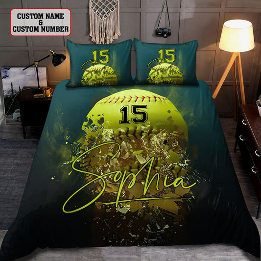 Softball custom bedding set AM092023