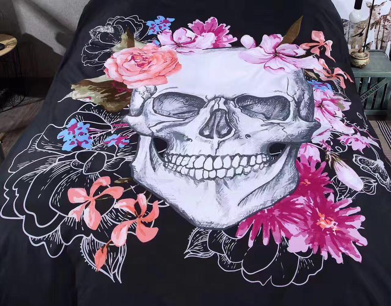 Black Skull Bedding-Bedding Set-6teenth Outlet-Twin 2pcs-Vibe Cosy™