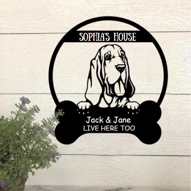 Dog Lovers Personalized Funny Metal Sign Dog House