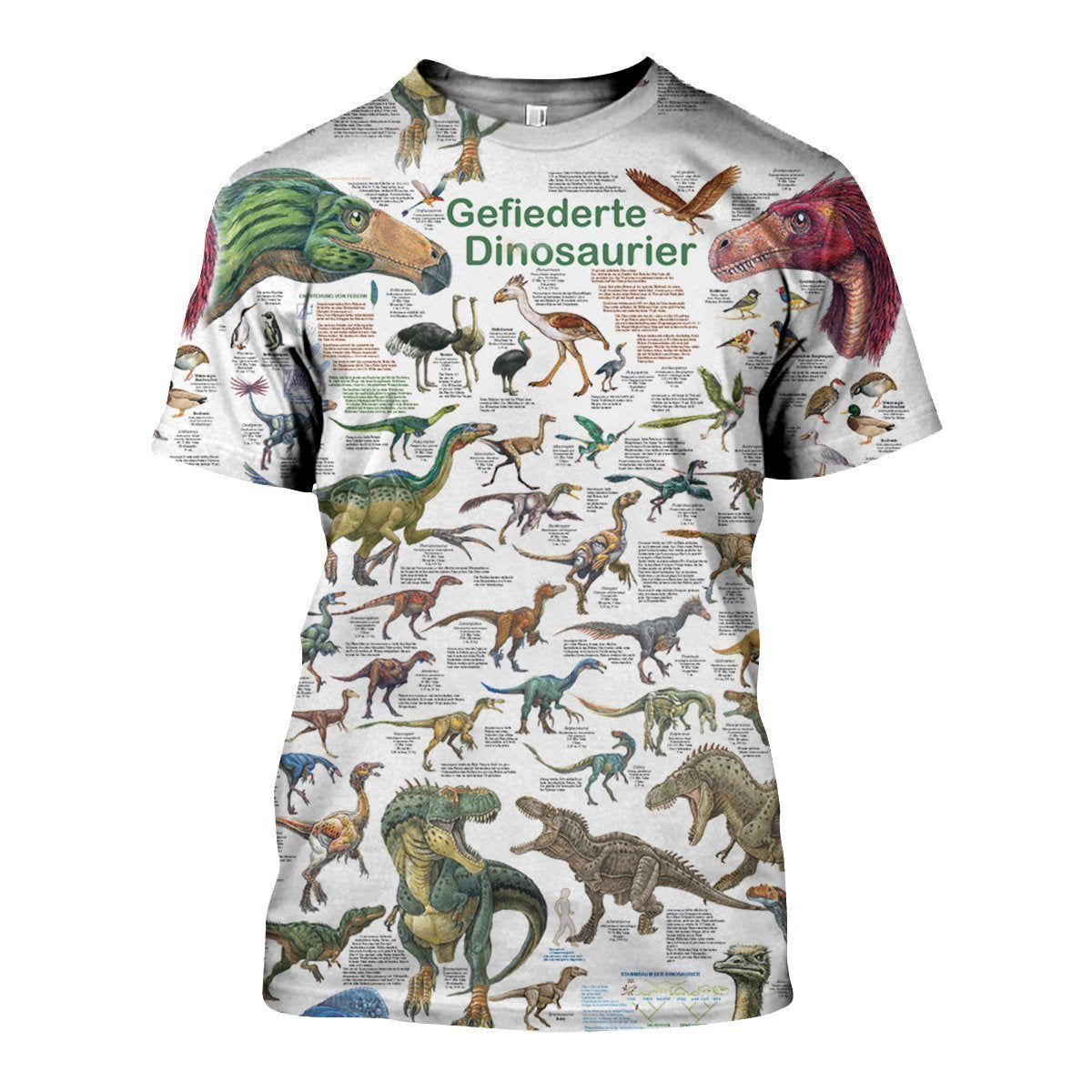 3D All Over Printed Dinosaurs Art Shirts and Shorts-3D All Over Printed Clothes-HP Arts-T-shirt-XS-Vibe Cosy™