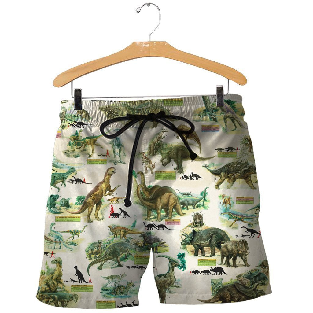 3D All Over Printed Dinosaurs Colleciton Shirts and Shorts-3D All Over Printed Clothes-HP Arts-Shorts-XS-Vibe Cosy™