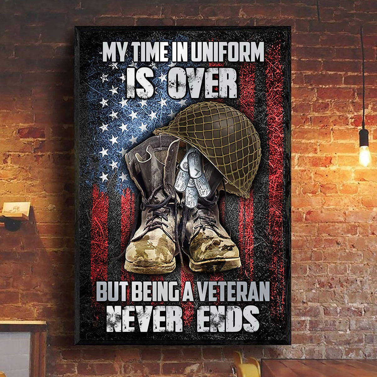 Veteran Poster Vertical 3D Printed