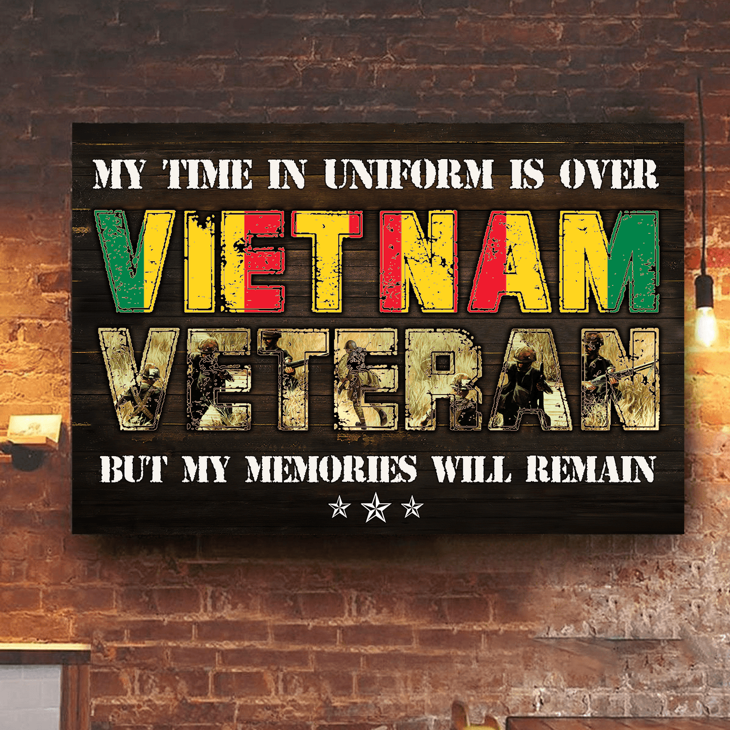 My Time In Uniform Is Over But My Memories Will Remain 3D All Over Printed Canvas Poster