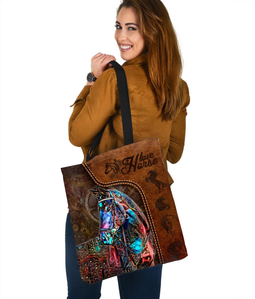 Love Horse 3D Printed Canvas Tote Bag