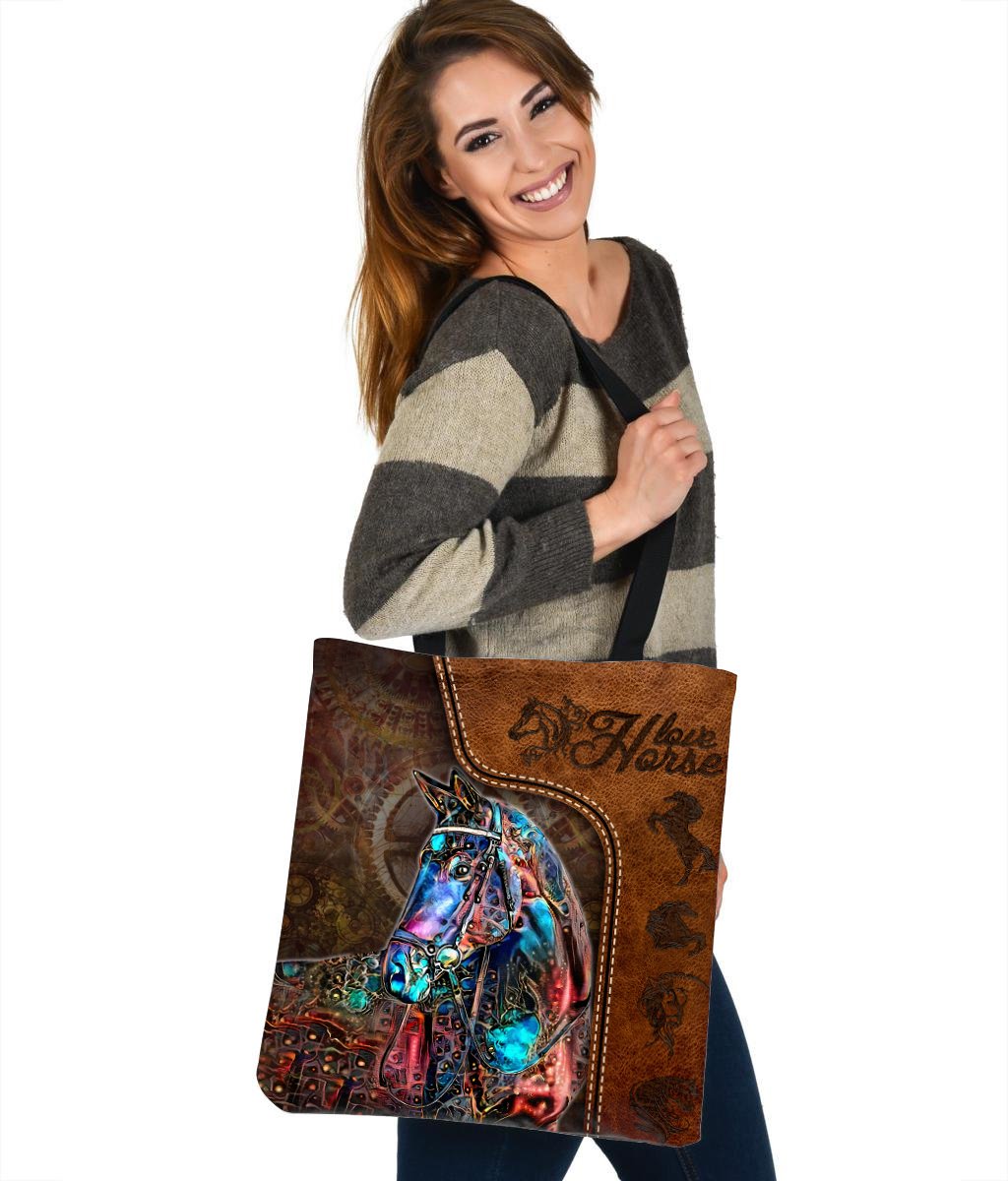 Love Horse 3D Printed Canvas Tote Bag