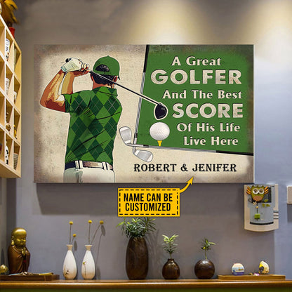 Custom Name Golf Poster Horizontal NTN06052103