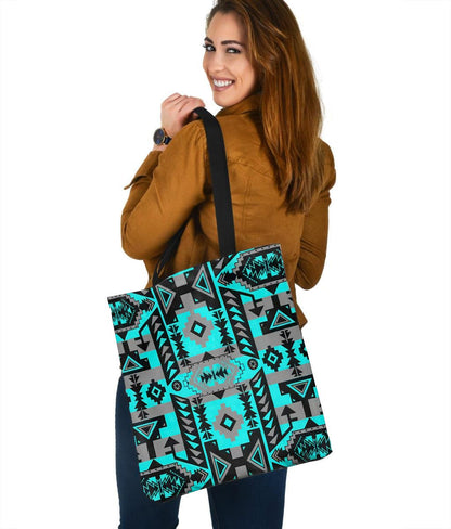 Native American 3D Printed Canvas Tote Bag