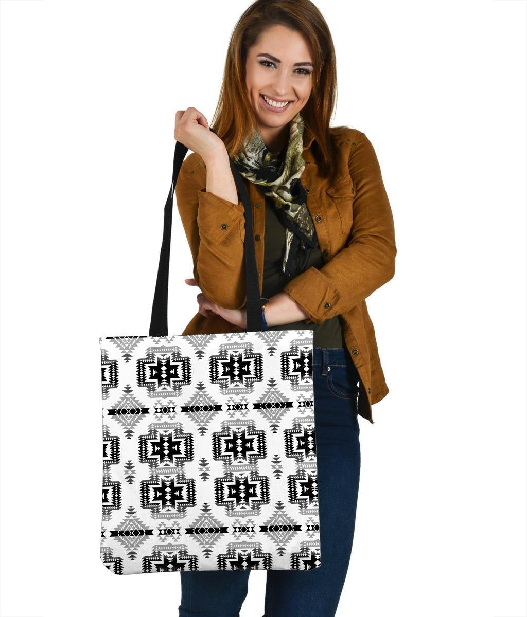 Native American 3D Printed Canvas Tote Bag